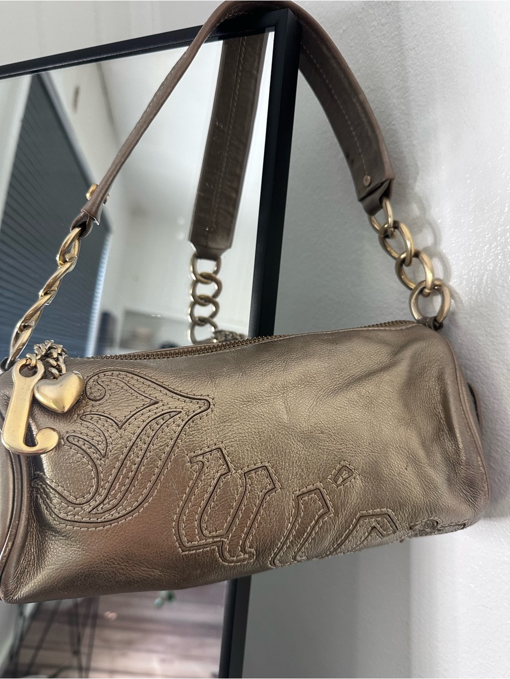 Vintage Metallic Gold Juice Handbag
